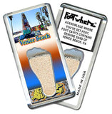 Venice Beach FootWhere® Souvenir Keychains Fridge Magnets. 6 Piece Set. Made in USA - FootWhere® Souvenir Shop