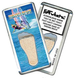 Virginia Beach, VA FootWhere® Souvenir Fridge Magnet. Made in USA-FootWhere® Souvenirs