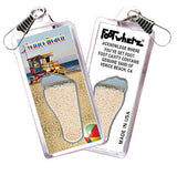 Venice Beach FootWhere® Souvenir Zipper-Pulls. 6 Piece Set. Made in USA - FootWhere® Souvenir Shop