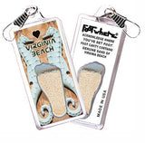 Virginia Beach FootWhere® Souvenir Zipper-Pulls. 6 Piece Set. Made in USA - FootWhere® Souvenir Shop