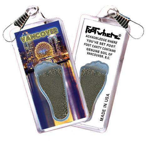 Vancouver FootWhere® Souvenir Zipper-Pull. Made in USA-FootWhere® Souvenirs