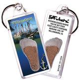 Williamsburg, VA FootWhere® Souvenir Key Chain. Made in USA-FootWhere® Souvenirs