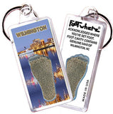 Wilmington FootWhere® Souvenir Keychains. 6 Piece Set. Made in USA - FootWhere® Souvenir Shop