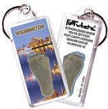 Wilmington, NC FootWhere® Souvenir Keychain. Made in USA-FootWhere® Souvenirs