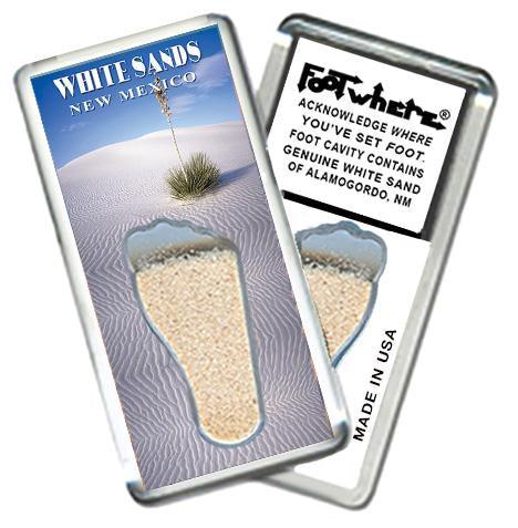White Sands, NM FootWhere® Souvenir Fridge Magnet. Made in USA-FootWhere® Souvenirs