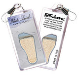 White Sands FootWhere® Souvenir Zipper-Pull. Made in USA-FootWhere® Souvenirs