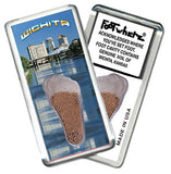 Wichita FootWhere® Souvenir Fridge Magnets. 6 Piece Set. Made in USA - FootWhere® Souvenir Shop