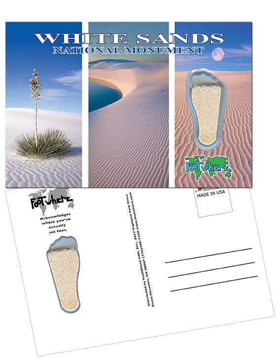 White Sands NP FootWhere® Souvenir Postcard-FootWhere® Souvenirs