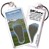 Yellowstone, WY FootWhere® Souvenir Keychain. Made in USA-FootWhere® Souvenirs