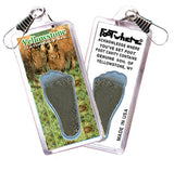 Yellowstone, WY  FootWhere® Souvenir Zipper-Pull. 72 pieces/6 assorted styles.