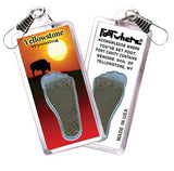 Yellowstone, WY  FootWhere® Souvenir Zipper-Pull. 72 pieces/6 assorted styles.