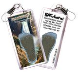 Yellowstone, WY  FootWhere® Souvenir Zipper-Pull. 72 pieces/6 assorted styles.